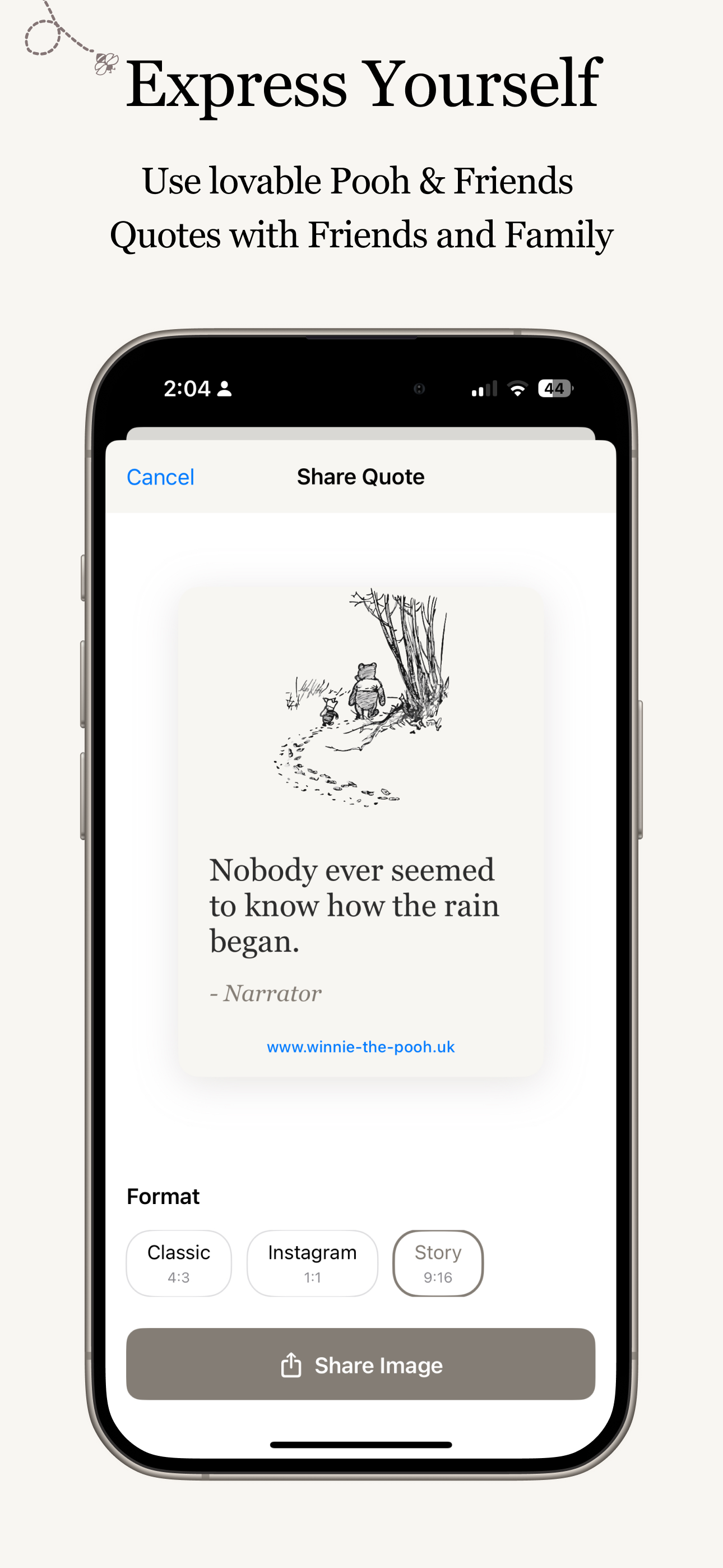 Winnie-the-Pooh Quote Journal screenshot 3